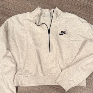 Nike Light Gray Quarter-Zip Pullover